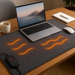 Heated Desk Pad With Adjustable Temperature For Winter Warmth And Comfortable Cold Weather Office