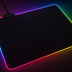 RGB LED Gaming Mouse Pad With Large Surface Area And Multiple Light Modes For Creative Setup