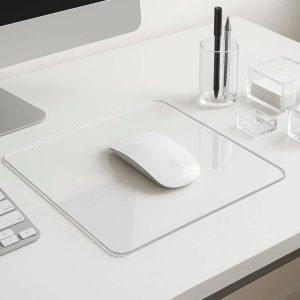 18 Clear Acrylic Mouse Pad For Modern Aesthetic Office And Transparent Desktop Stationery Decor