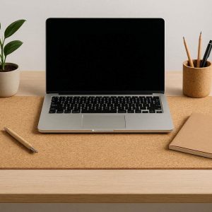 Natural Cork Desk Mat For Sustainable Office Decor And Eco Friendly Soft Tabletop Protection Pad