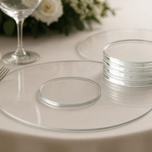 29 Clear Glass Coaster Set For Formal Wedding Tables And Sophisticated Transparent Tabletop Guard